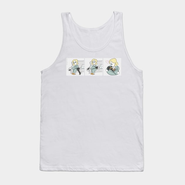 Dachshund, Mum's Little Snuggle Bum - Sausage Prince Comics Tank Top by Sausage Prince Comics